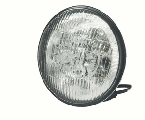 H6024 Head Light led Glass Housing Lamp Classic Conversion Chrome 7" Round PAIR - Bild 1 von 4