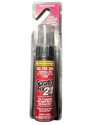 NEW Duplicolor 2in1 Touch Up Paint Scratch Fix 21 EP SQ FM 306 Ford Cardinal Red - Image 1 of 2