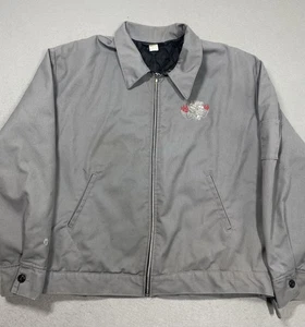 Vintage RareJohnny Suede Customs Embroidered Mechanic Chore Jacket Gray XXL - Picture 1 of 24