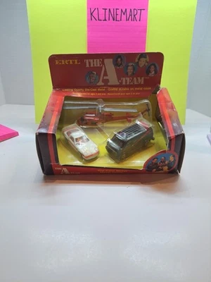 1983 ERTL 1/64 VINTAGE A-TEAM SET VAN HELICOPTER CORVETTE B.A. FACE MURDOCK C16 - Image 1 of 4