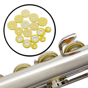 16 in 1 Ersatz elastische Holz Flöte Instrumentenpads (hellgelb) Flötenpad - Bild 1 von 11