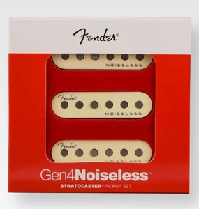 Genuine Fender GEN 4 Noiseless Stratocaster Guitar Pickup Set - Vintage White - Picture 1 of 5