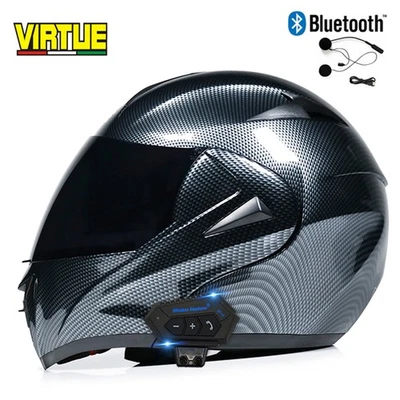 DOT Modular Motocicleta Bluetooth Casco Abatible Cara Completa Casco de Choque + Vidrio Solar Foto 1 de 4