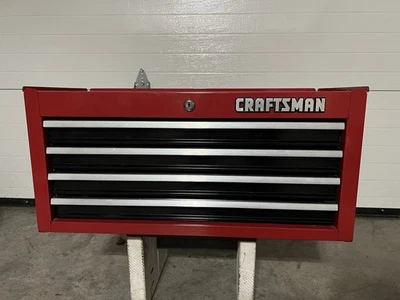 Vintage Craftsman 4 Drawer 12" Middle Tool Box Mid Intermediate Chest Red USA - Image 1 of 4