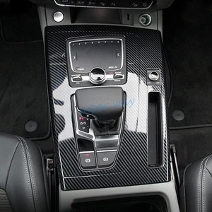 LHD Carbon Fiber Car Gear Shift Panel Cover Trims For Audi Q5 FY SQ5 2017-2020 - Picture 1 of 6
