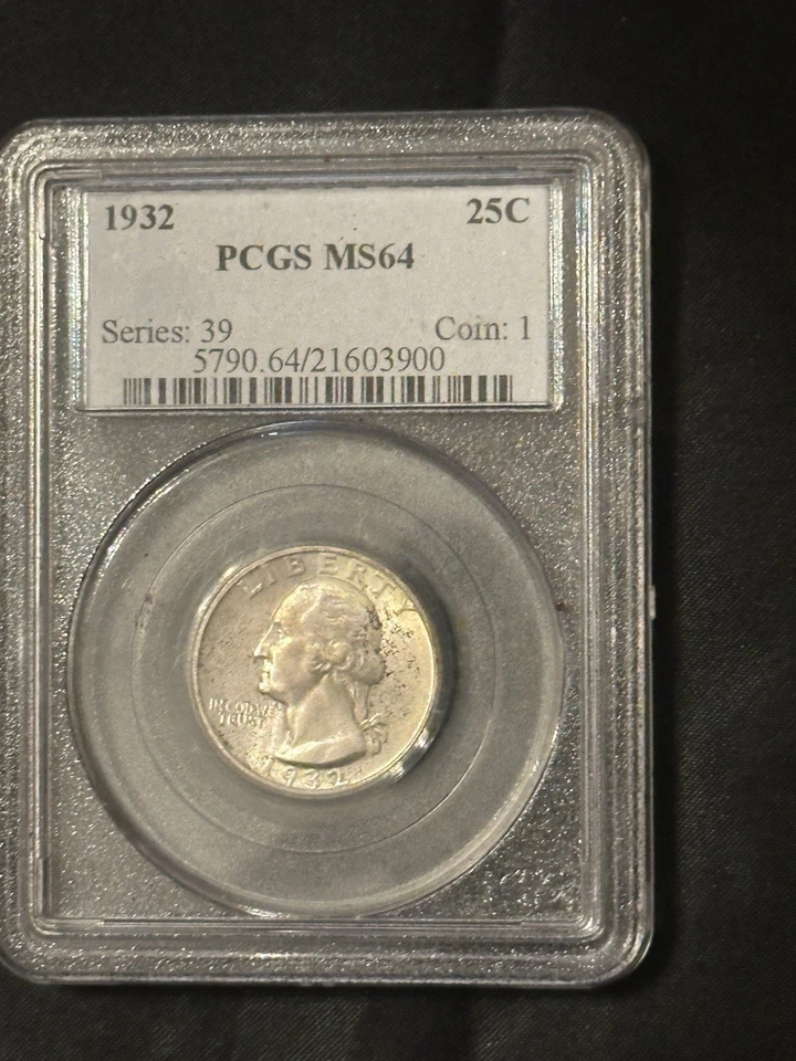 1932 25C PCGS MS64 Series 39 Scares WASHINGTON QUARTER 🔥 🔥 🔥 - Image 1 of 2