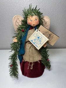 "Muñeca Annalee 10"" Angel Tree Topper Antiguo Mundo Navidad Top Folksy Vintage 1996" - Imagen 1 de 11