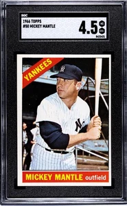 1966 TOPPS MICKEY MANTLE SGC 4.5 RECENTLY GRADED NY YANKKE HOF CARD #50 CENTERED - Picture 1 of 2