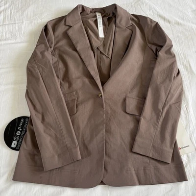 Blazer Lululemon Calce Relajado Sarga TPTC Taupetastic Marrón Para Mujer Talla S” Foto 1 de 4