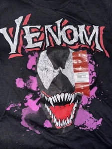 Venom Marvel T-Shirt Youth M Black NWT - Picture 1 of 5