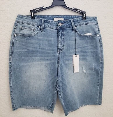 Habitual 女式 28 切割百慕大牛仔短裤 9 英寸内缝仿旧标志 * M7 — 第 1/4 张图片