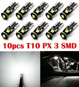 JDM ASTAR 10 piezas 194 168 175 2825 T10 Blanco LED Interior Domo Licencia Bombilla Brillante - Imagen 1 de 12