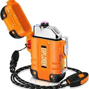 Wasserdichtes Elektrisches Feuerzeug Dual Arc Plasma Flammenlos Winddicht USB Wiederaufladbar - Bild 1 von 44