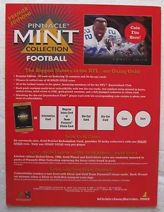 1996 Pinnacle Football Mint Collection Sell Sheet Sand-Up (no cards) Em Smith - Picture 1 of 2