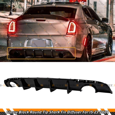 Válvula difusor traseiro barbatana de tubarão preta brilhante Chrysler 300 SRT para 15-2023 - Imagem 1 de 4
