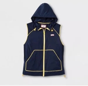 New Hunter For Target Women S Navy Blue Hooded Vest Windbreaker Zip Small B36 - Picture 1 of 2