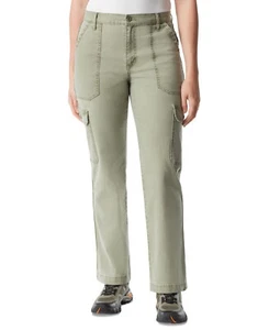 Bass Outdoors Women's High-Rise Canvas Cargo Pants - Picture 1 of 15