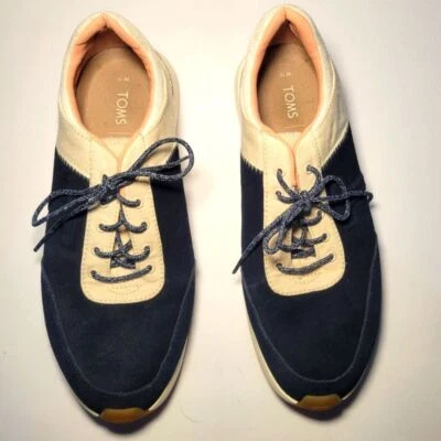 Toms Women's Arroyo Navy Suede and Canvas Sneakers Shoes Size 10 - Image 1 of 4