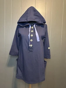 Susan Graver Pullover Hoodie Size XS Extra Small Navy Blue - Picture 1 of 7