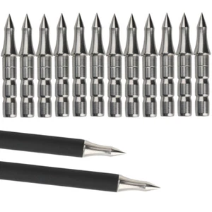 12X Bogenschießen Pfeilspitzen 100gr Insert Tipps 6.2mm Pfeilschaft Zielscheiben - Picture 1 of 12