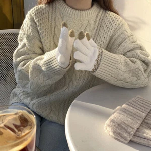 Outdoor Wind Winter Warm Knitted Gloves Mobile Phone Touch Screen Knitted Gloves - Picture 1 of 17