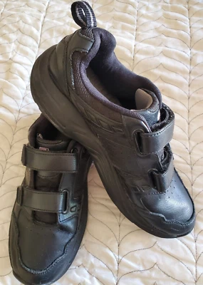 Zapatos de inicio para hombre 7,5 gancho y bucle zapatillas negras zapatos para caminar autismo Foto 1 de 4