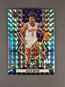2021-22 Panini Mosaic #259 Jalen Green Prizm Rookie Card RC National Pride - Picture 1 of 2
