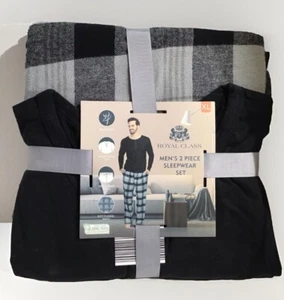 Royal Class Men's 2 Piece Sleepwear Set Pajamas LS Tee/Plaid Lounge Pants Sz. XL - Picture 1 of 4