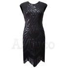 1920s Flapper Dresses Great Gatsby Roaing 20's Gown Sequins Beaded Fringes Dress