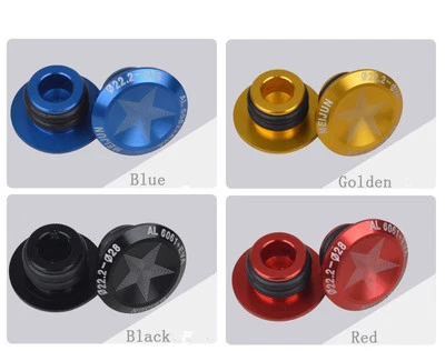 2pcs Aluminum Alloy Handlebar Grips Plugs Mtb Bicycle Metal Handle Grip Bar Ends - Image 1 of 4