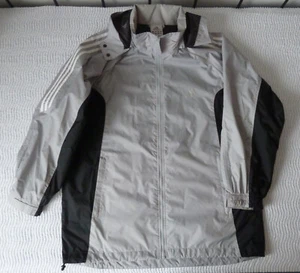 Regenjacke - Adidas - Größe 42/44 - 7 - hellgrau-schwarz - Kapuze abnehmbar - Bild 1 von 9
