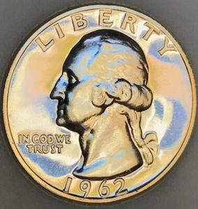 ⭐️1962 SILVER PROOF WASHINGTON⭐️FLAWLESS SUPERB GEMBU+INSANE WATERY MIRRORS⭐️WOW - Picture 1 of 2