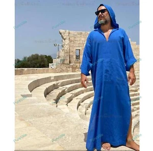 Mens Kurta Men Casual kurta Gents Good For Festival Season Color Blue - Picture 1 of 9