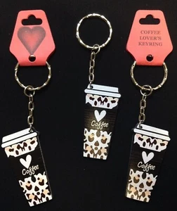Key Ring - Double Sided Acrylic - Coffee Lover - Picture 1 of 3