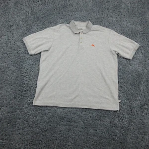 Tommy Bahama Hemd Herren Large grau Contton Blend Basic Sommer Kurzarm Polo - Bild 1 von 13