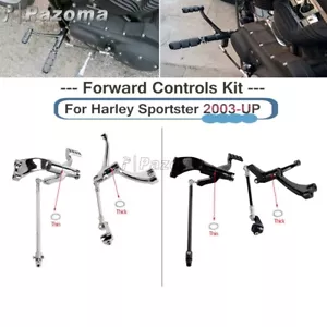 Forward Controls Kit Levers Linkages For Harley Sportster XL883 1200 2003-2022 - Bild 1 von 23
