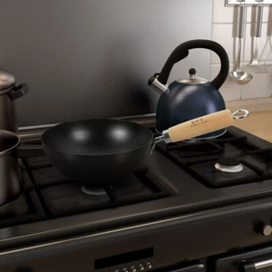Traditionelle schmiedeeiserne Wok-Bratpfanne, Haushaltsküchengeschirr, kleiner - Bild 1 von 12