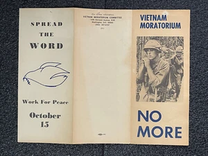 VINTAGE BOOKLET PEACE MOVEMENT Anti War 1969 Vietnam War Work For Peace Protest - Picture 1 of 10