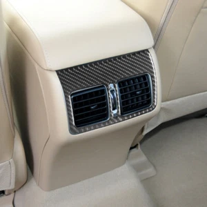 Interior Carbon Fiber Rear Center Air Vent Trim Cover For Toyota Camry 2012-14  - Picture 1 of 13