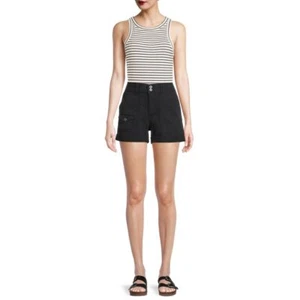Time and Tru Women's High Neck Tank Top, Black Stripe, Large 12-14 - Picture 1 of 5