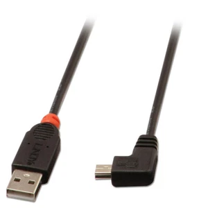 Lindy 2m USB 2.0 Cable - Type A to Mini-B, 90 Degree Right Angle - Picture 1 of 1