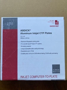 ABDICK Aluminum Inkjet CTP Plates 12" x 18" S045201NBP Lithographic 100 Plates - Picture 1 of 10