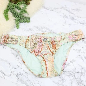 Victoria's Secret Knockout Mint Green Pink Brown Paisley Bikini Bottom Large - Picture 1 of 4