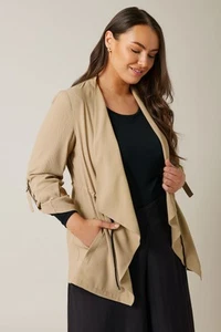 Evans Curve Women's Plus Size Waterfall Jacket - Picture 1 of 36