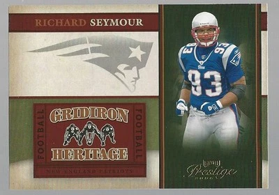 2006 Playoff Prestige Gridiron Heritage #28 Richard Seymour - FB - Image 1 of 2
