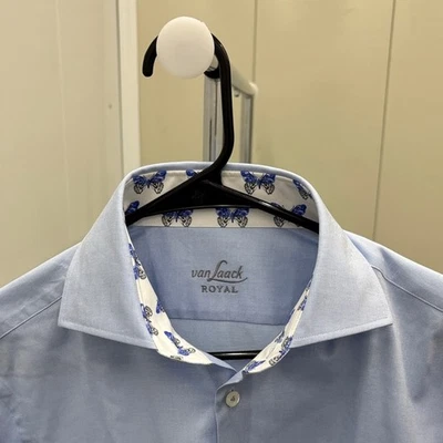 NWT Van Laack Royal Light Blue Dress Shirt Size S - Image 1 of 4