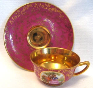 DEMITASSE TASSE/UNTERTASSE CH Field Haviland Limoges France Floral Romantic - Display - Bild 1 von 8