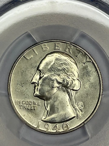 1940-D Washington Quarter PCGS MS65 Cover