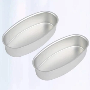 2 Pcs Bread Baking Diy Bread Oval Bread Pan Dough Oven Pan Bread Toast Toast Box - Picture 1 of 12
