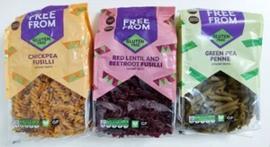 Green Pea Penne Red Lentil & Beetroot Chick Pea Fusilli Gluten Free Vegan Pasta - Picture 1 of 16
